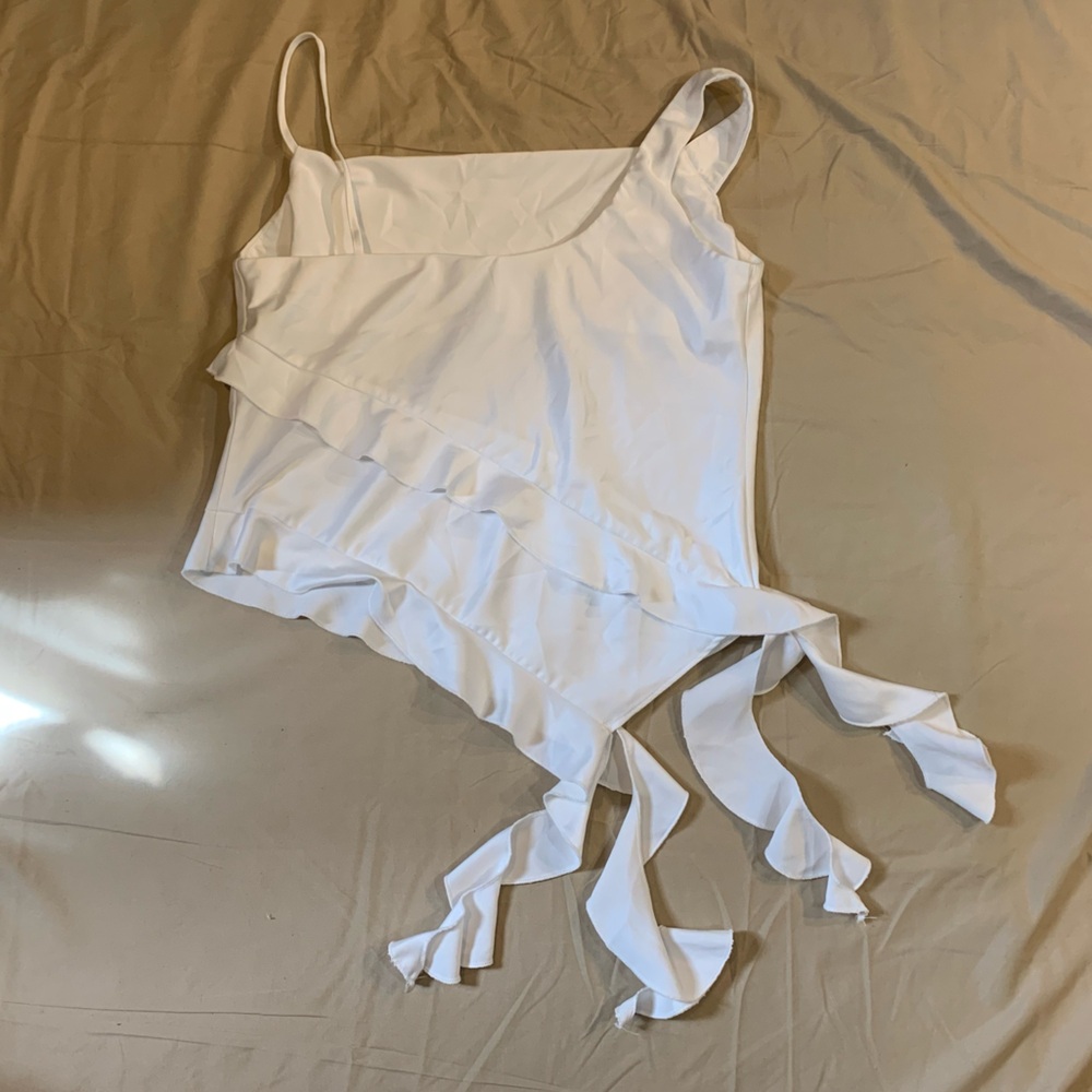 Topshop Ruffle Front Blouse - Picture 8 of 12